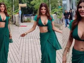 Sherlyn Chopra's Dazzling Green Saree Dance Video Takes the Internet by Storm